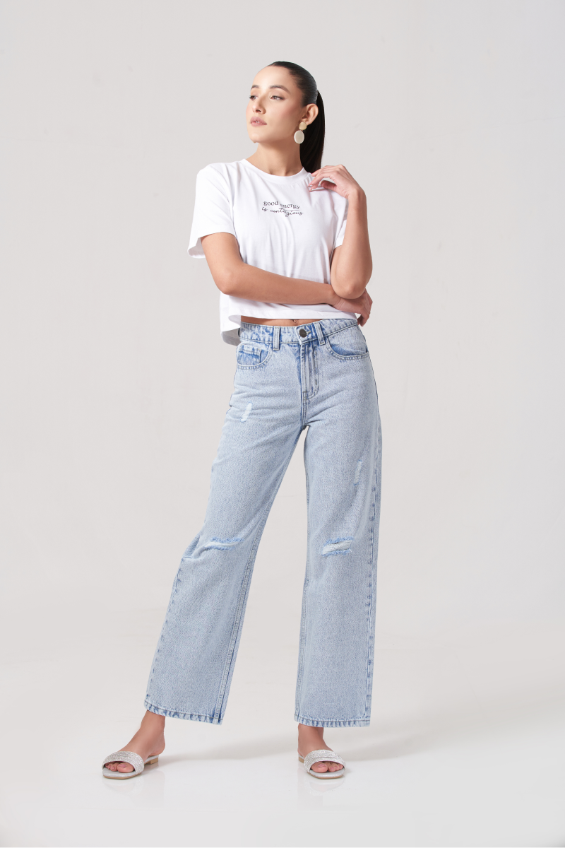 Floerns Cut Out Ripped Women Jeans