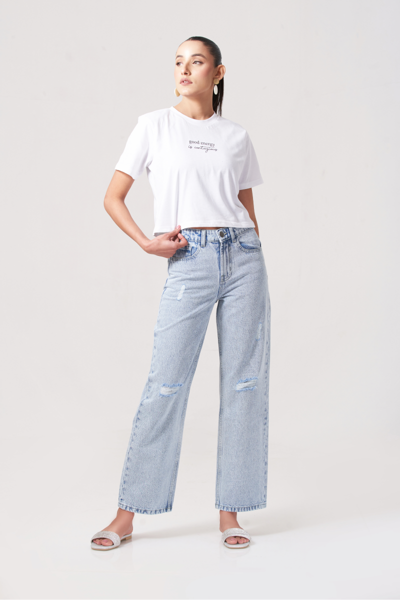 Floerns Cut Out Ripped Women Jeans