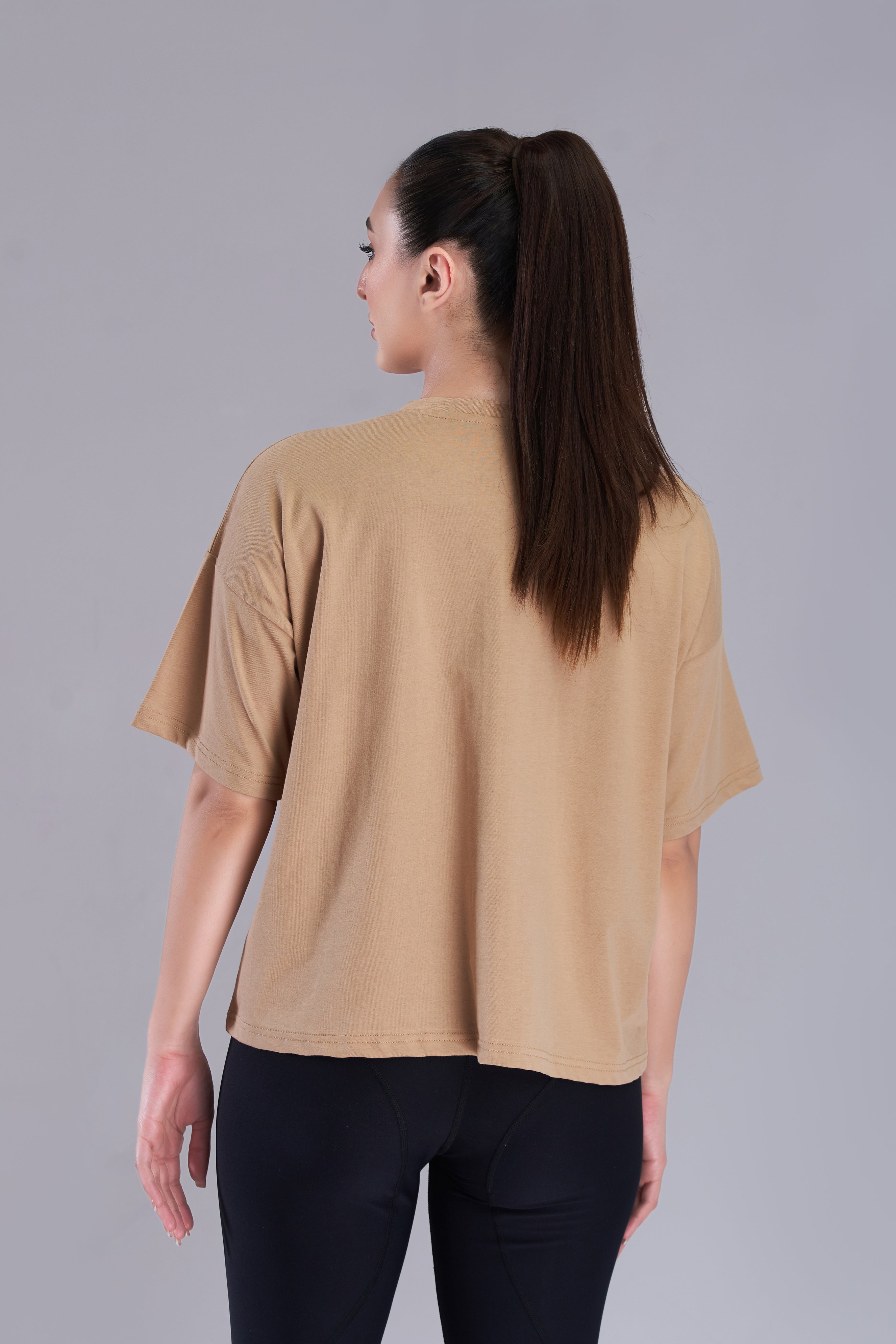 Sand Varsity Oversized T-Shirt