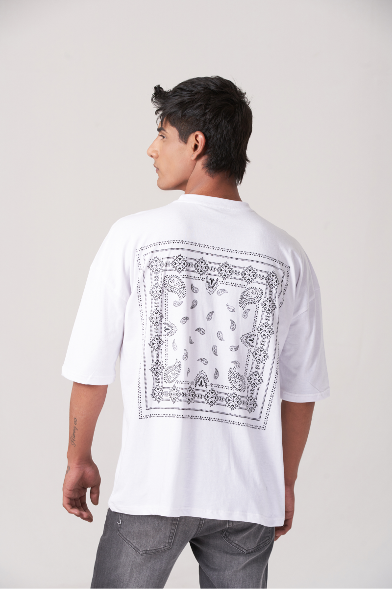 White Drop Shoulder Oversized T-Shirt