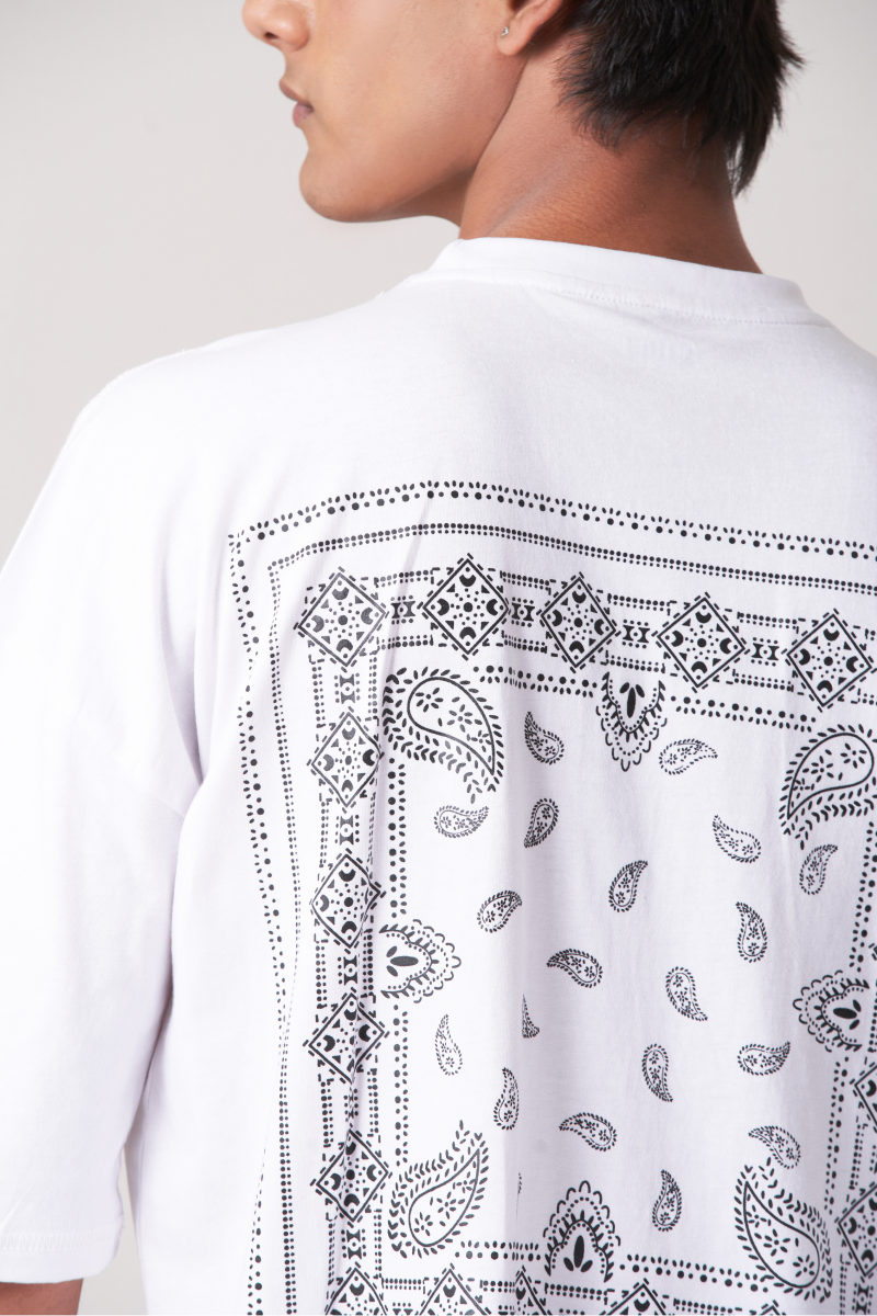 White Drop Shoulder Oversized T-Shirt