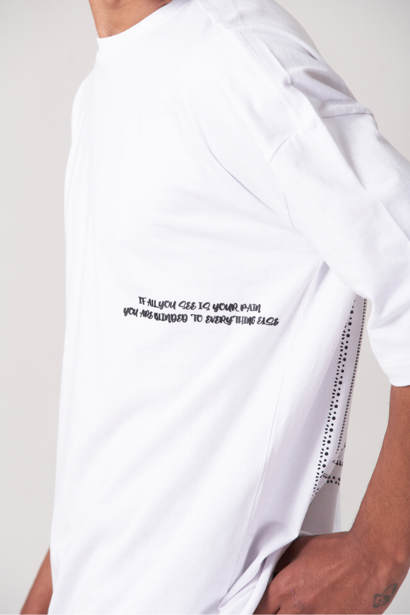 White Drop Shoulder Oversized T-Shirt