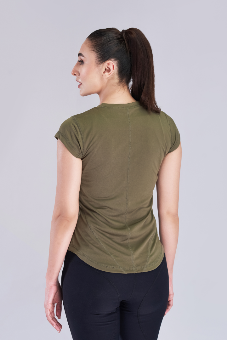 Olive Green Stride Level Up T-Shirt