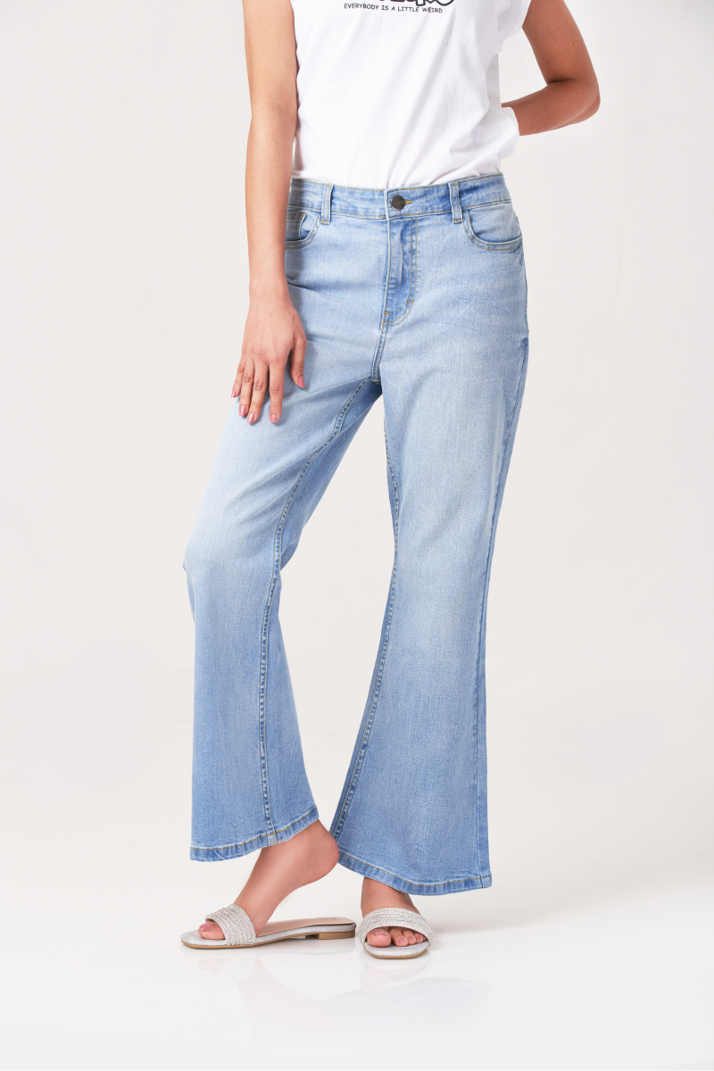 Blue Boot Leg Women Jeans