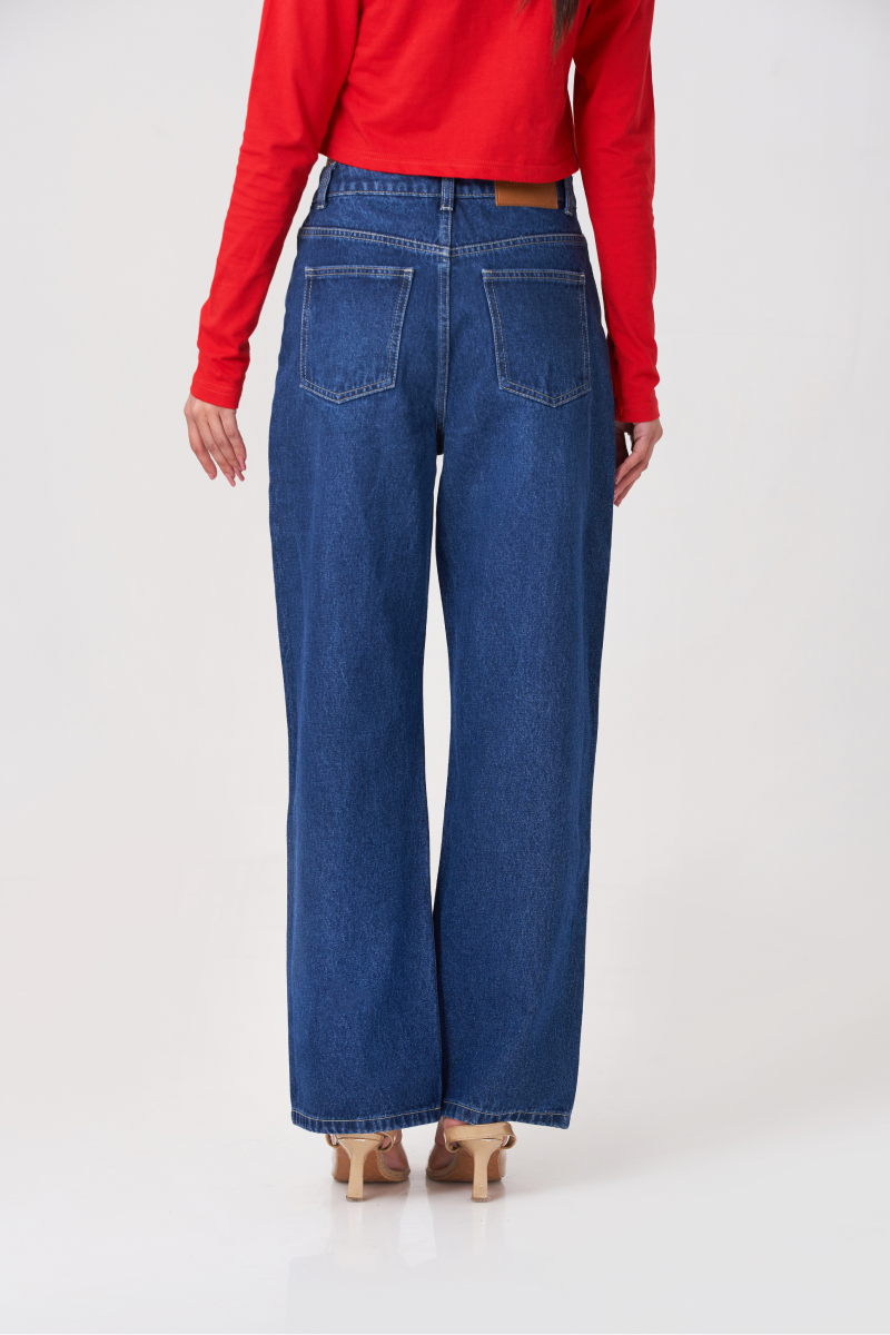 Hight Waist Blue Loose Women Jeans