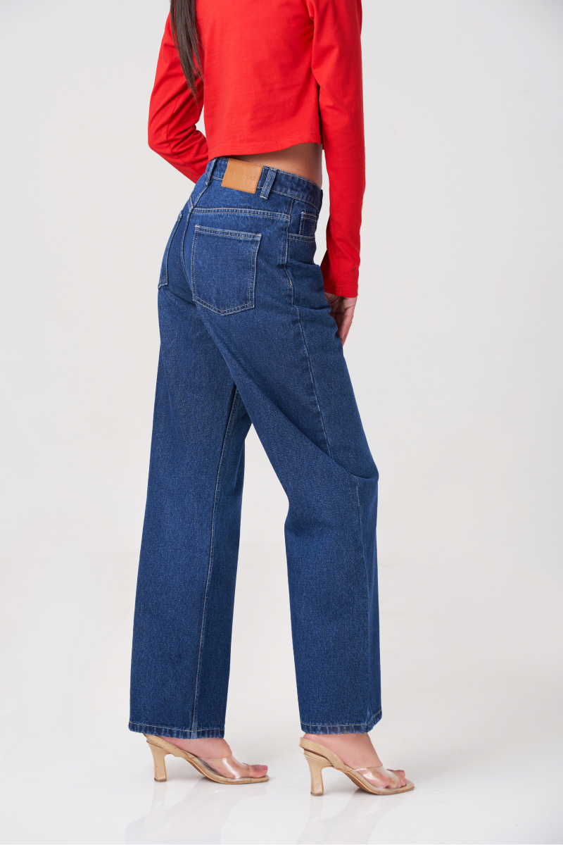 Hight Waist Blue Loose Women Jeans