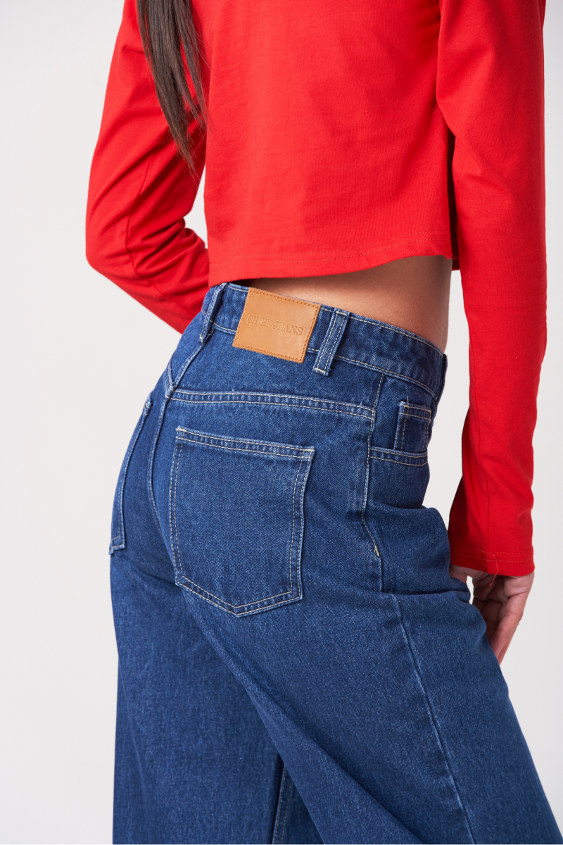 Hight Waist Blue Loose Women Jeans