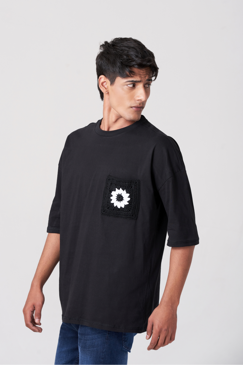 Black Orbit Pocket Oversized T-Shirt