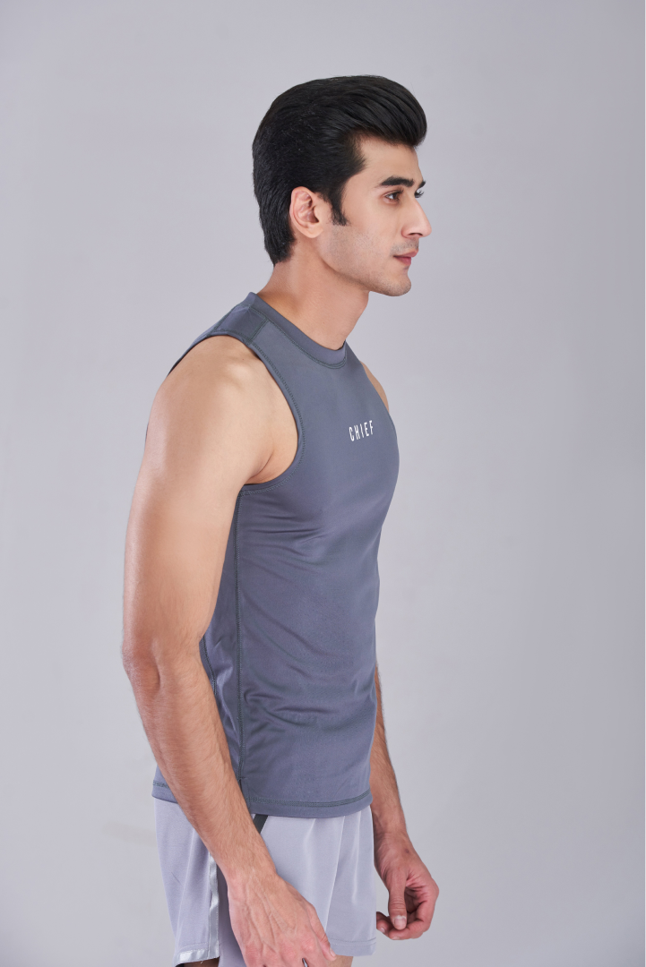 Baller Gym Tank - Teal Grey