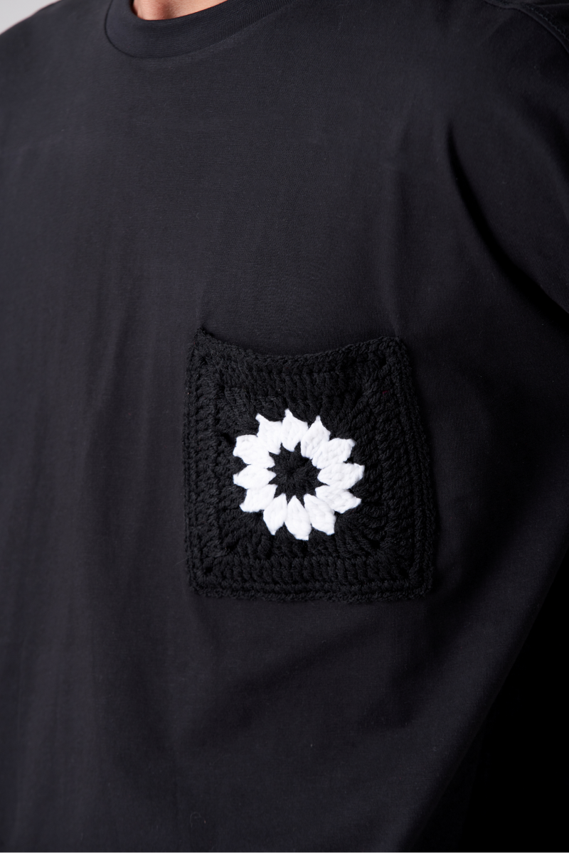 Black Orbit Pocket Oversized T-Shirt