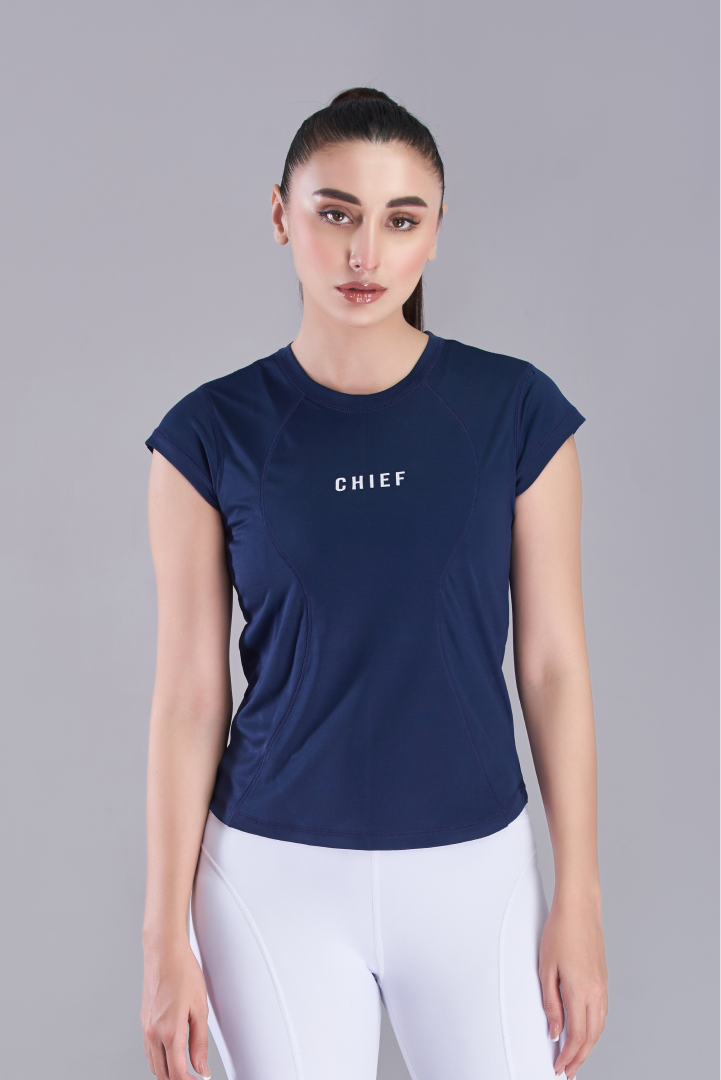 Navy Blue Stride Level Up T-Shirt