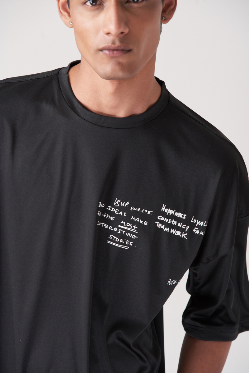 Black Manfinity Oversized T-Shirt & Trouser