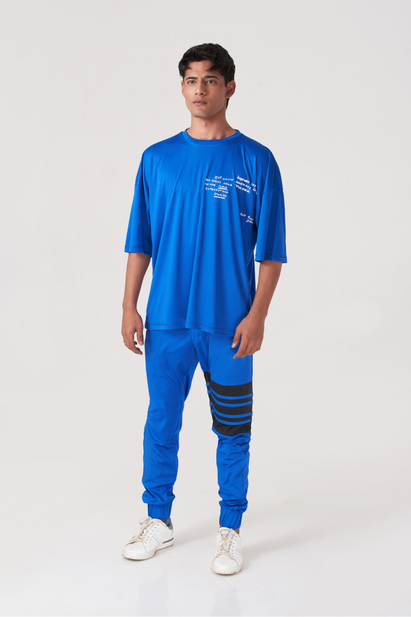 Blue Manfinity Oversized T-Shirt & Trouser