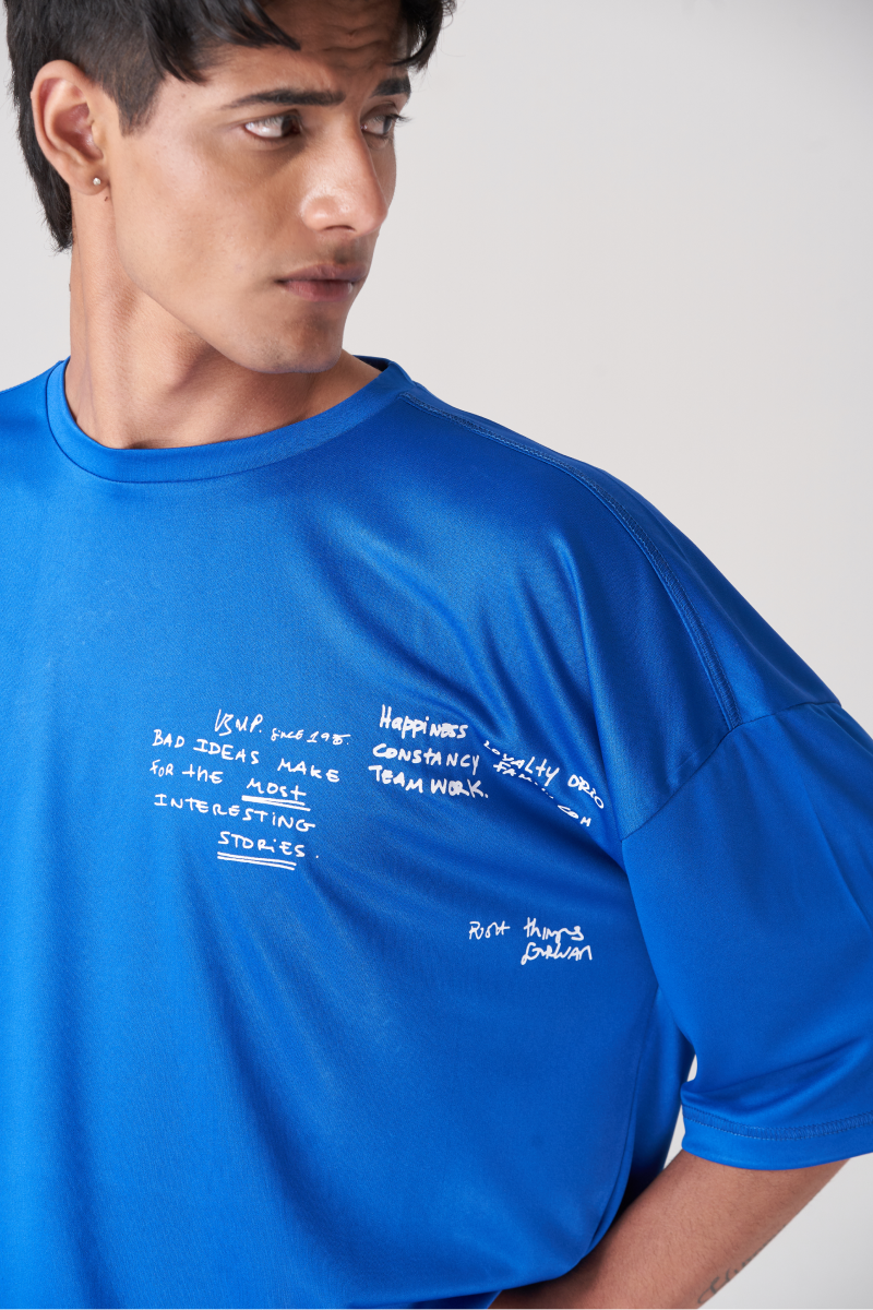 Blue Manfinity Oversized T-Shirt & Trouser