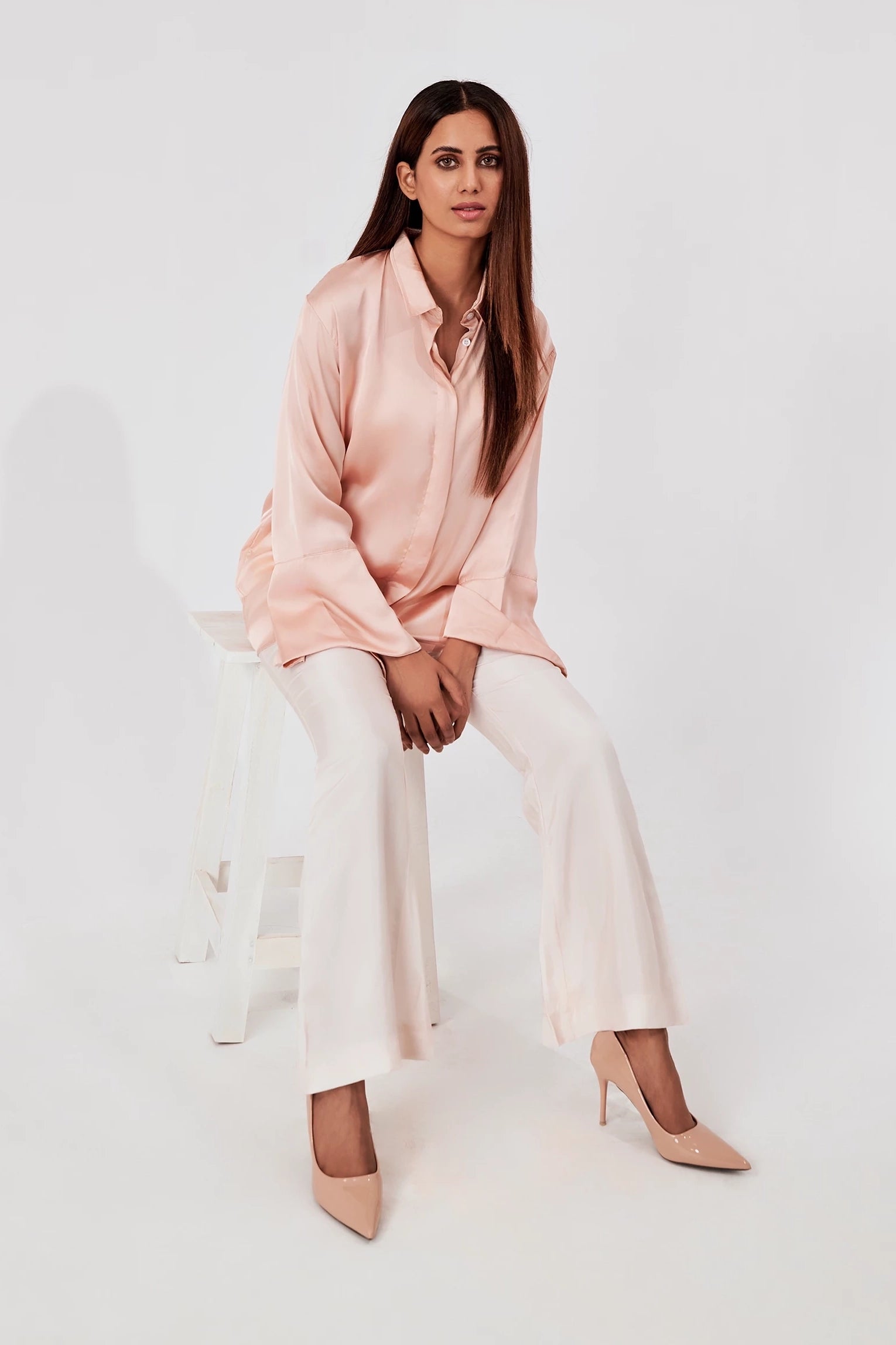 Women's Wide Sleeves Blouse Pink
