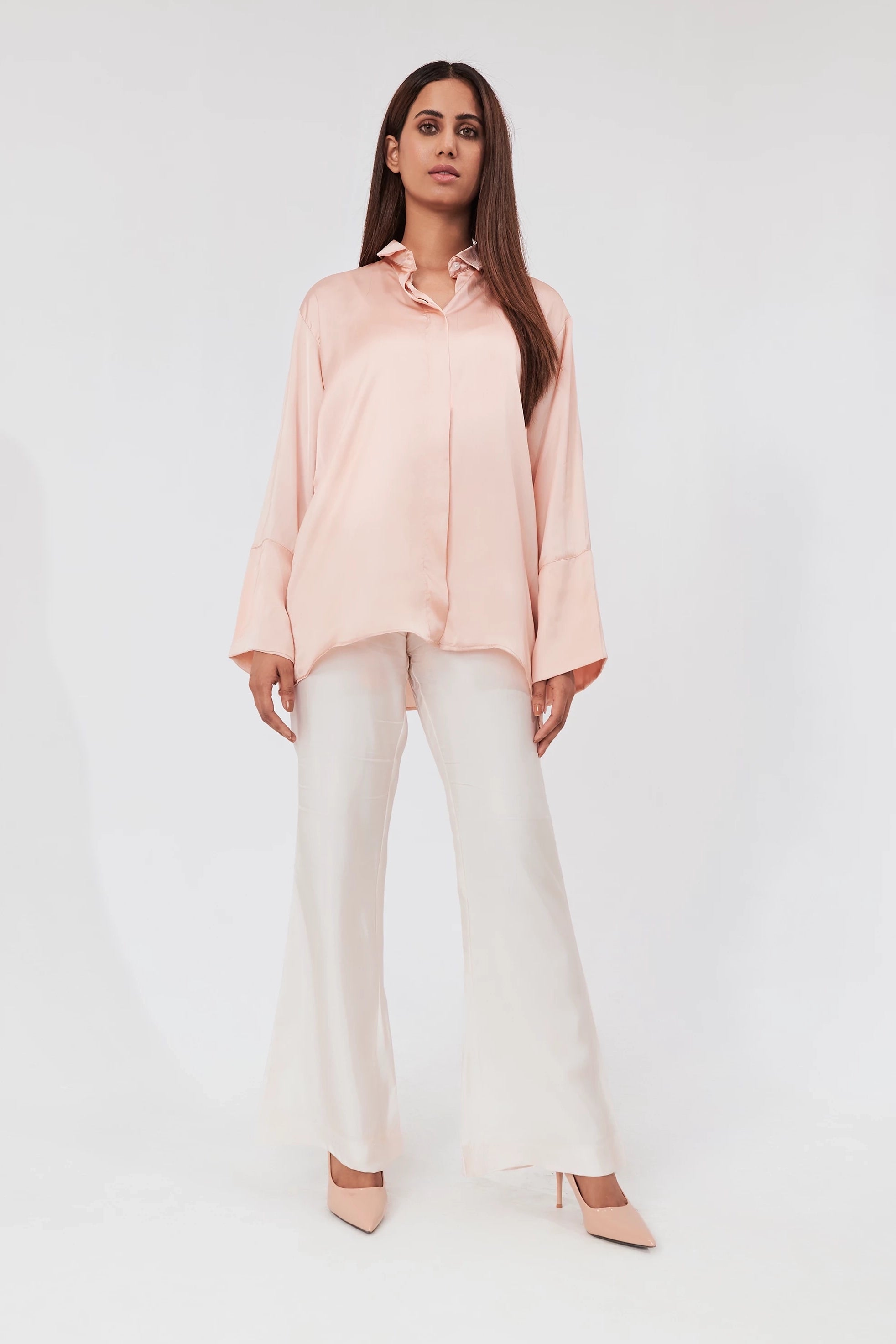 Women's Wide Sleeves Blouse Pink