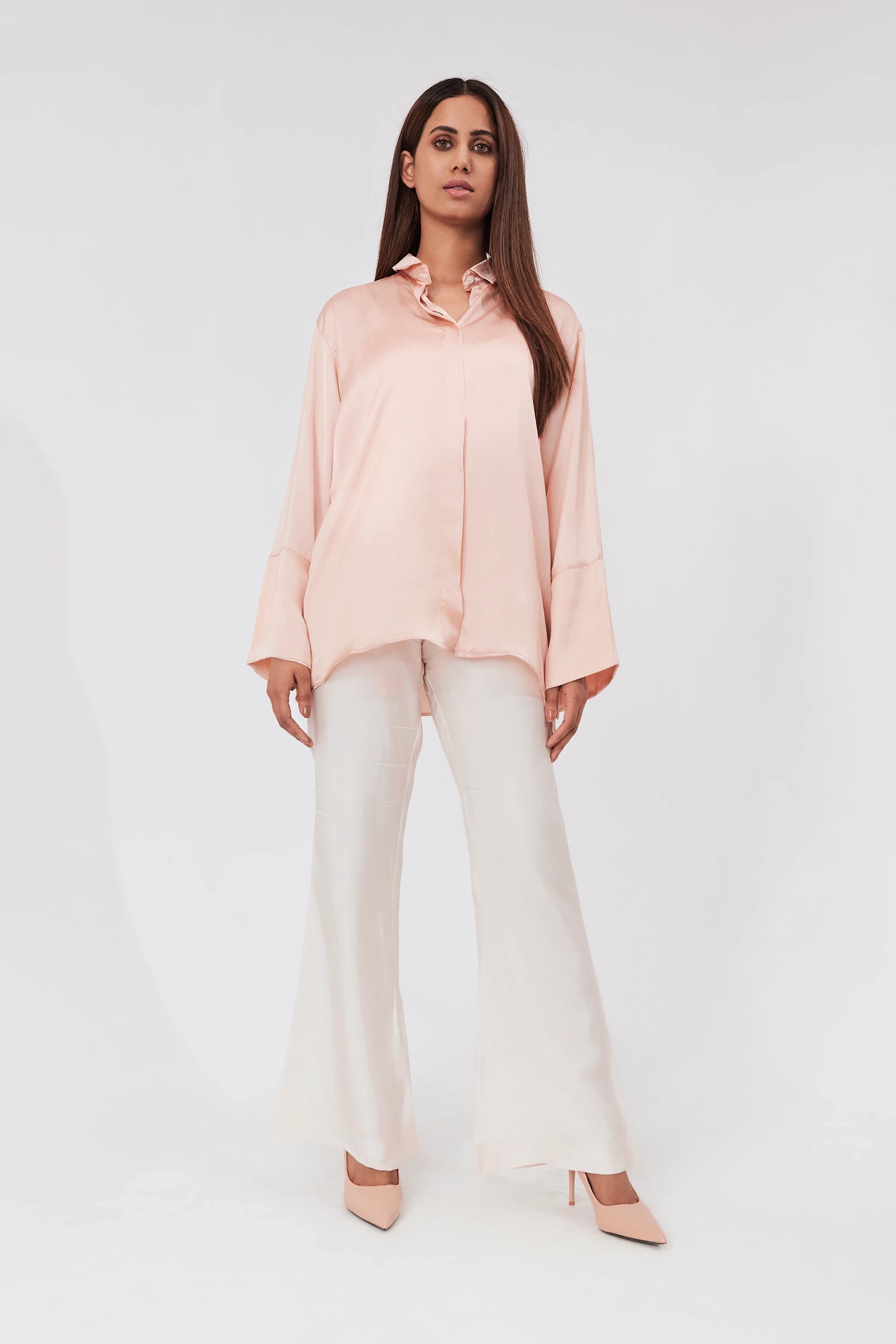 Women's Bell Bottom Pants Peach