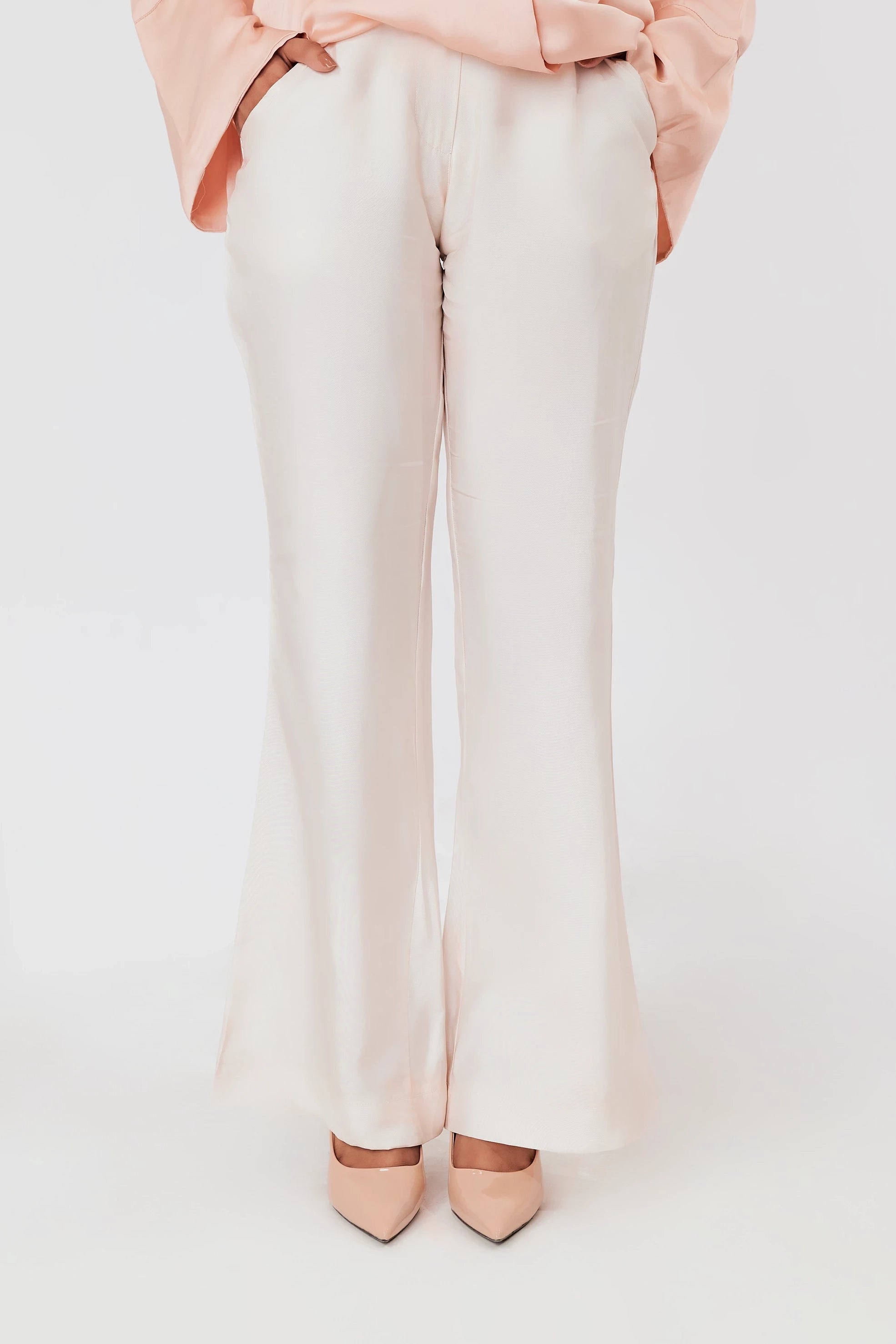 Women's Bell Bottom Pants Peach