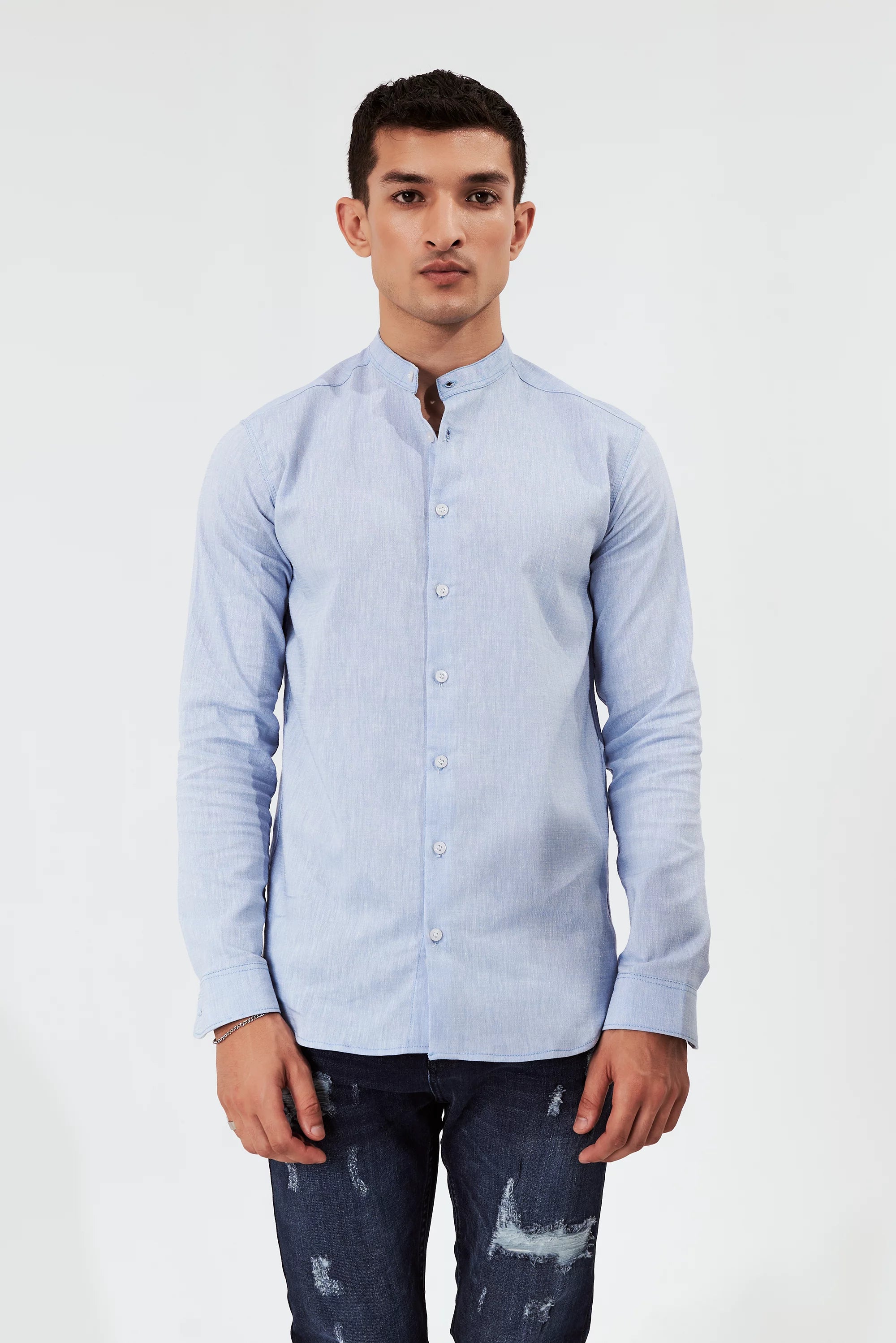 Men's Button-Up Shirt Sky Blue