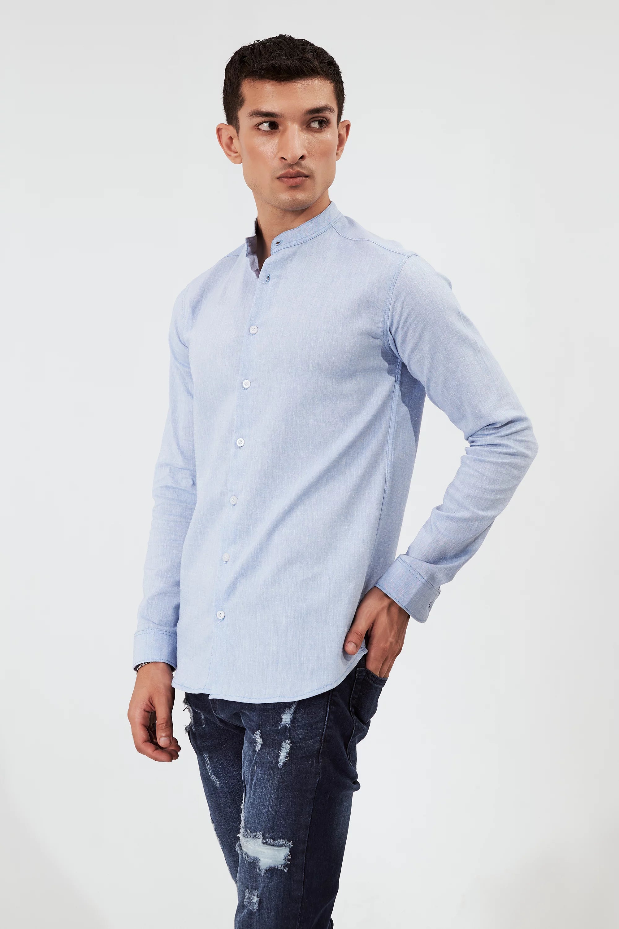 Men's Button-Up Shirt Sky Blue