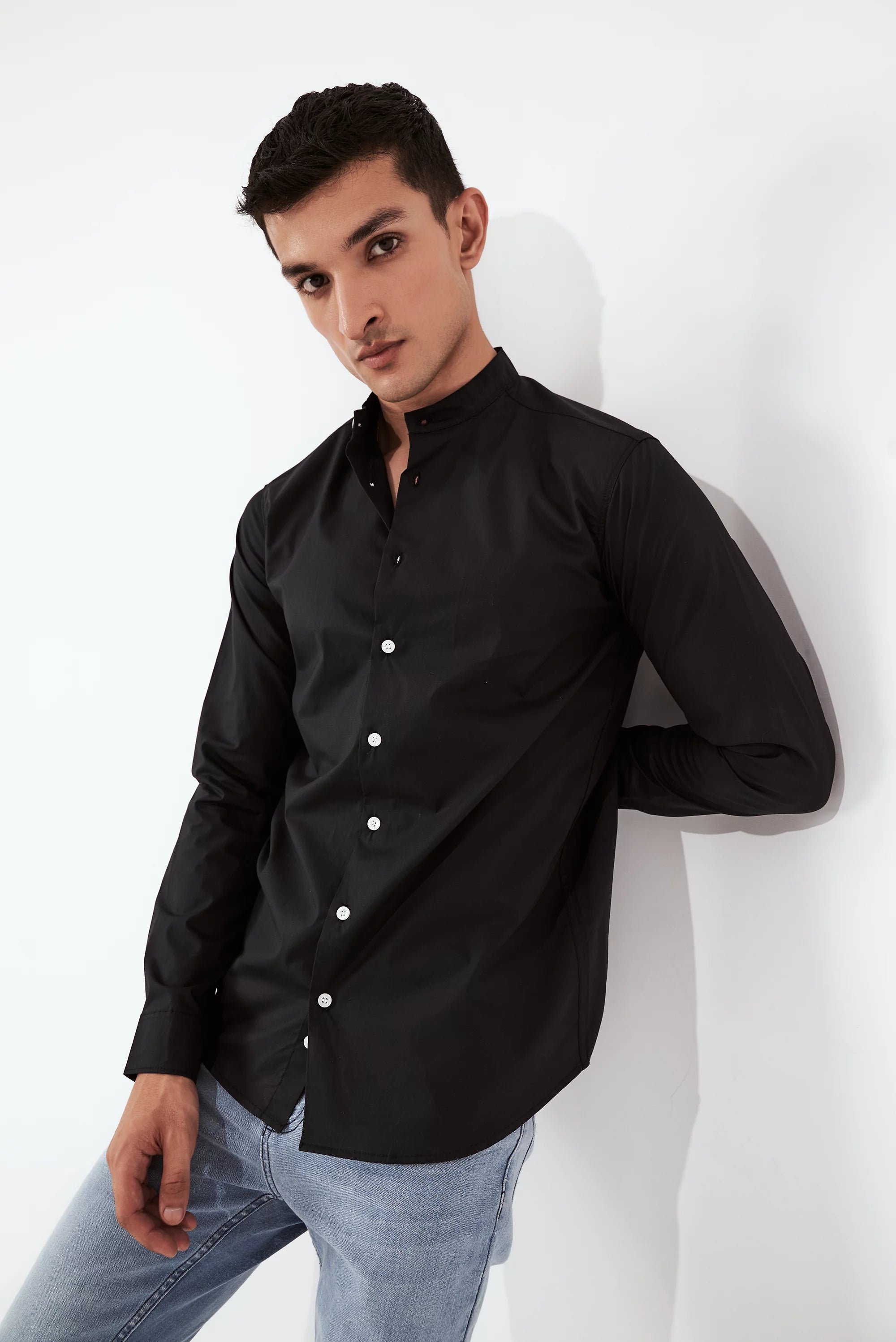 Men's Button-Up Shirt Black