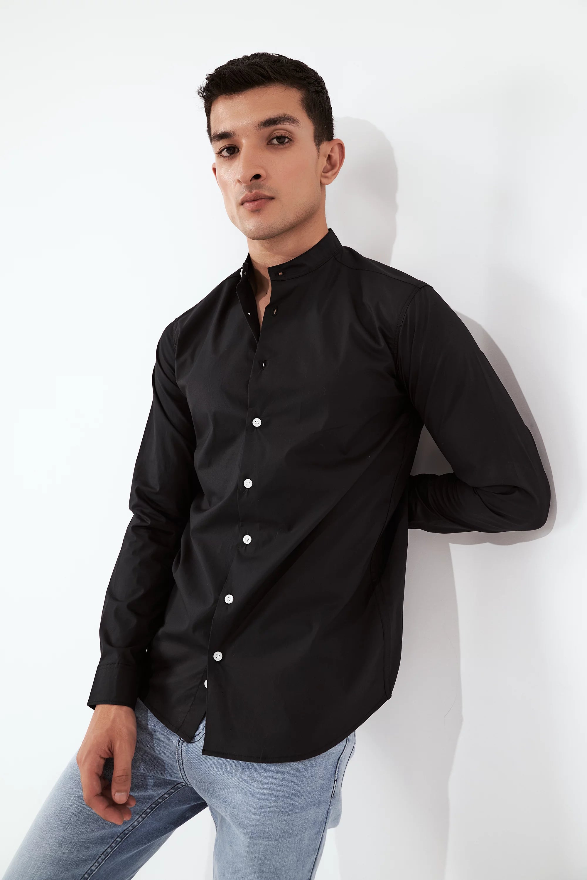 Men's Button-Up Shirt Black