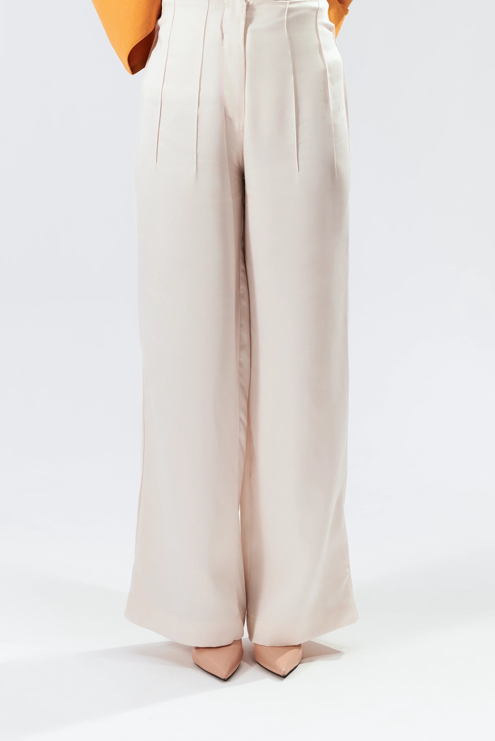 Women's Wide-Leg White Trouser