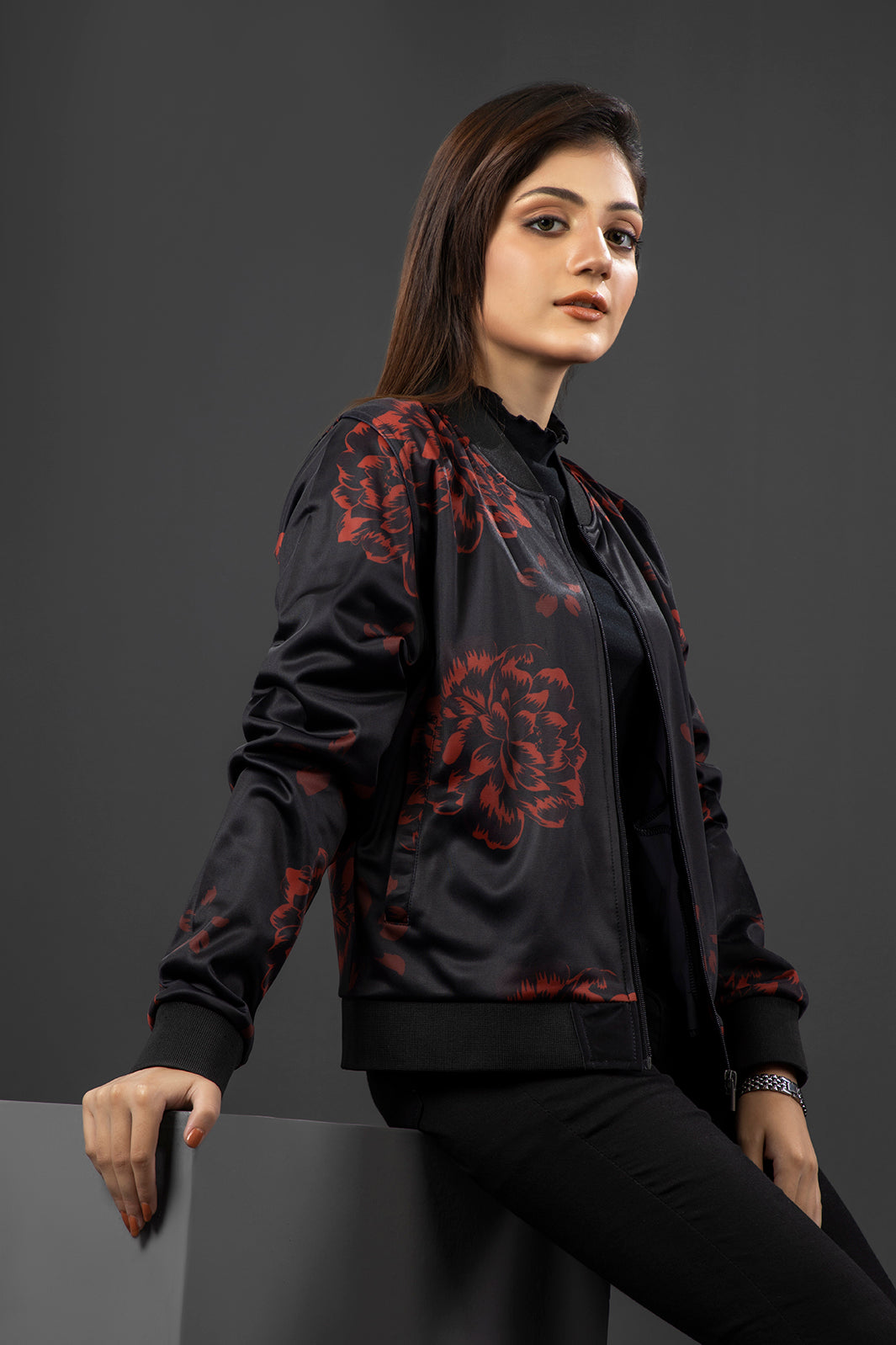 Rose Black Jacket