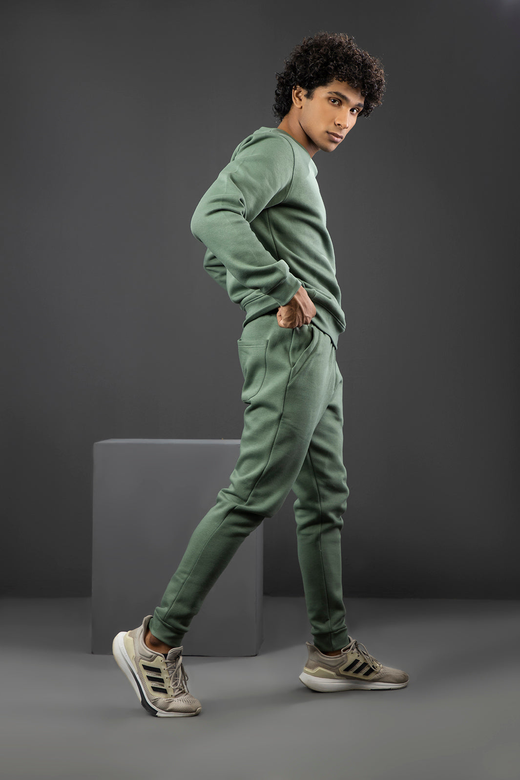Duck Green Sweatshirt & Bottom Set