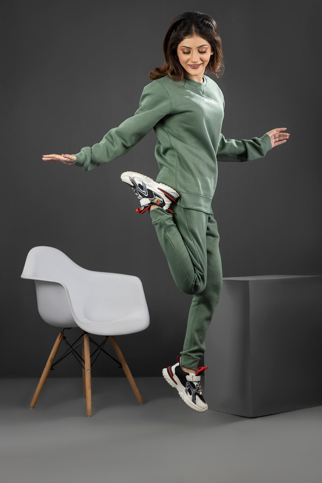 Duck Green Sweatshirt & Bottom Set
