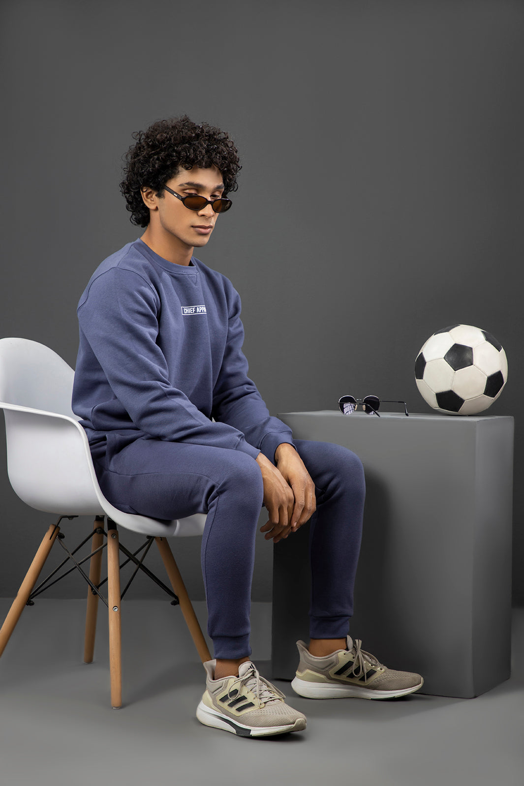 Blue Indigo Sweatshirt & Bottom Set