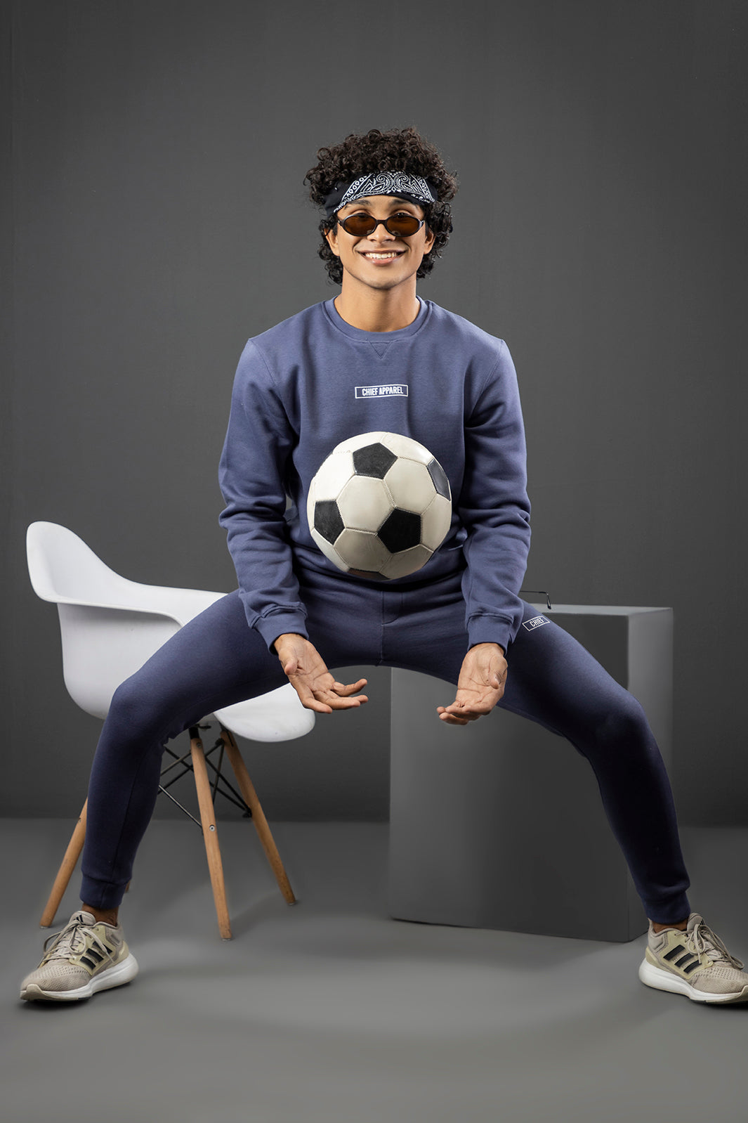Blue Indigo Sweatshirt & Bottom Set