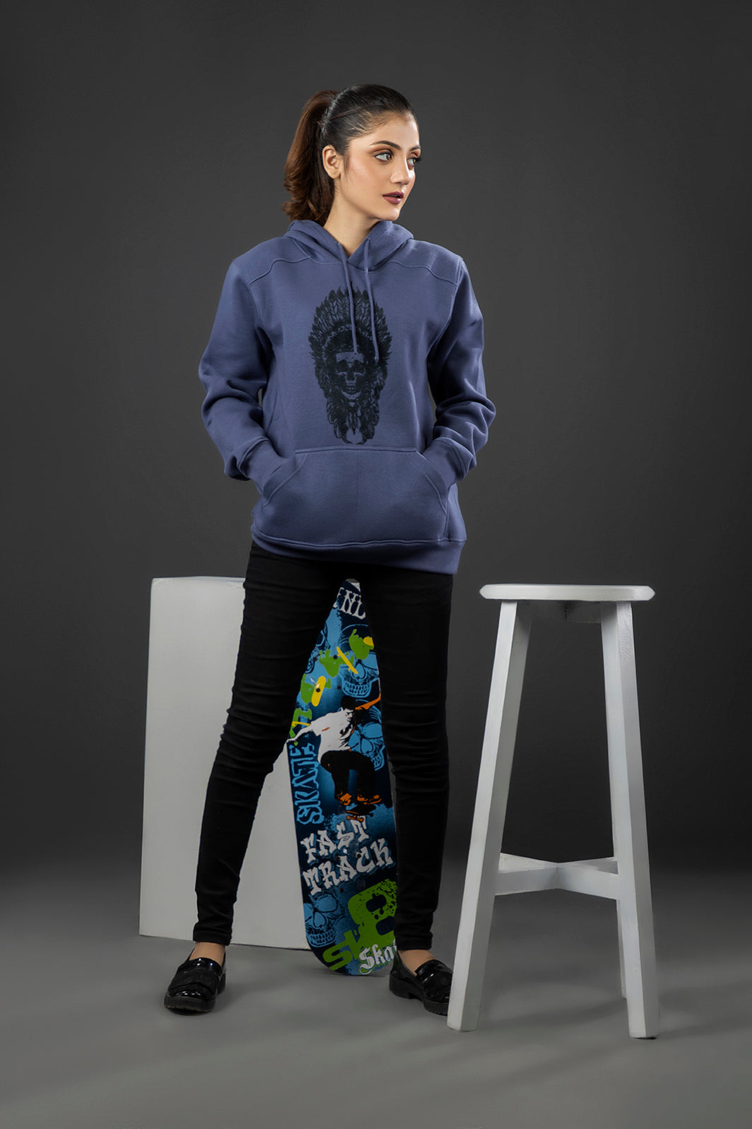 Blue Indigo Pullover Hoodie - Main Image
