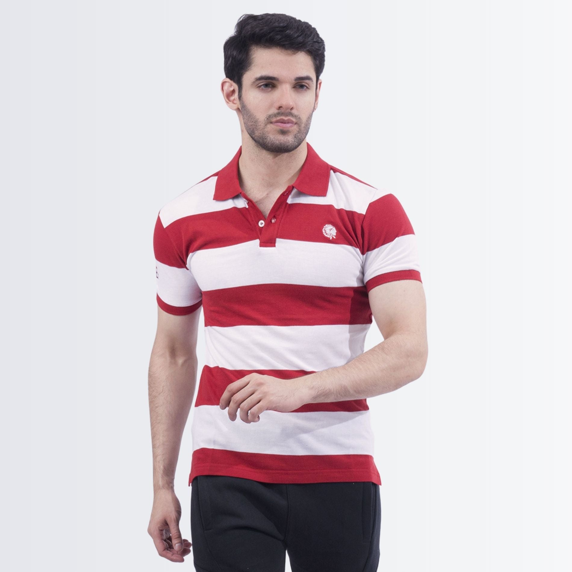 Wide Stripe Polo Shirt