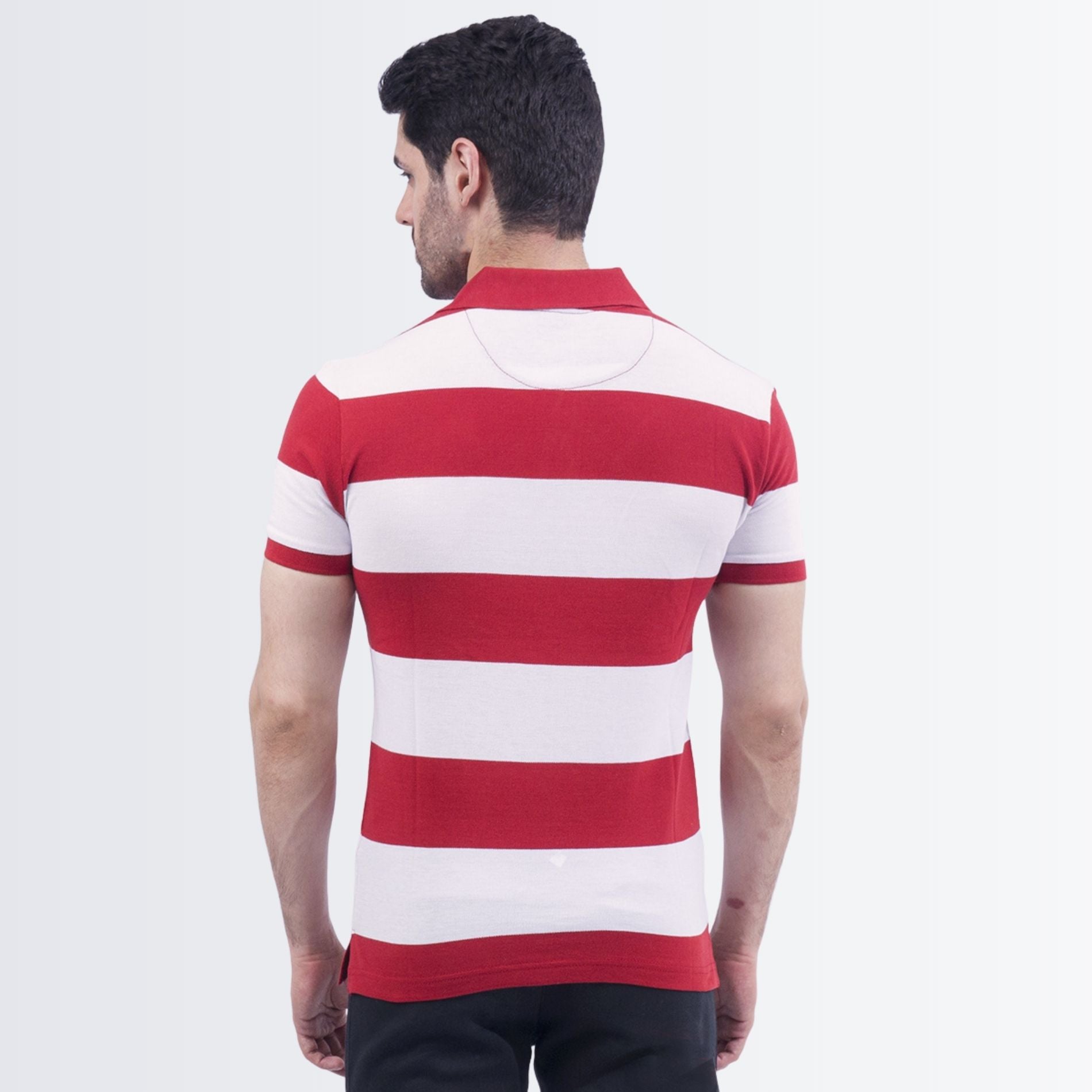 Wide Stripe Polo Shirt