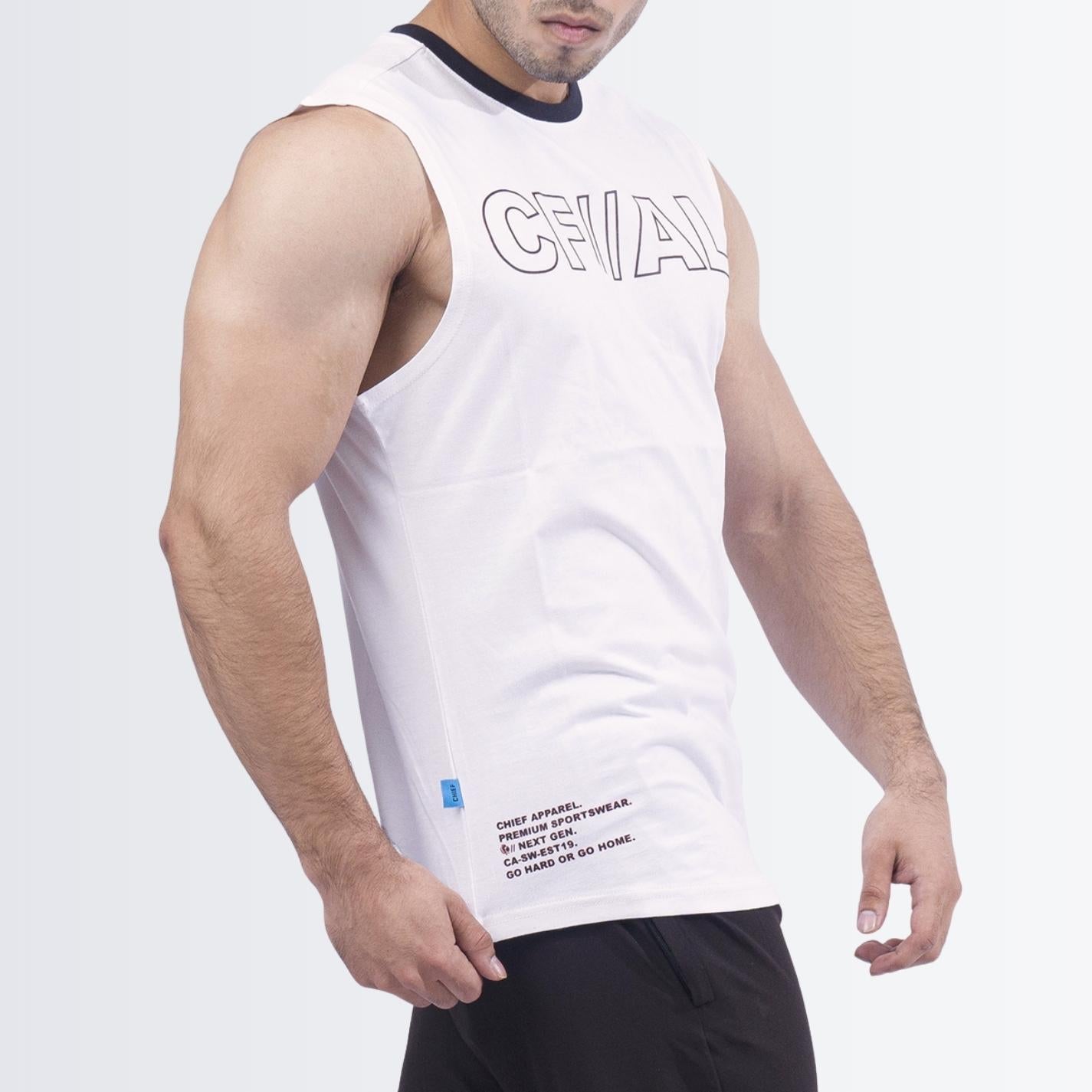 White Graphic Tank top