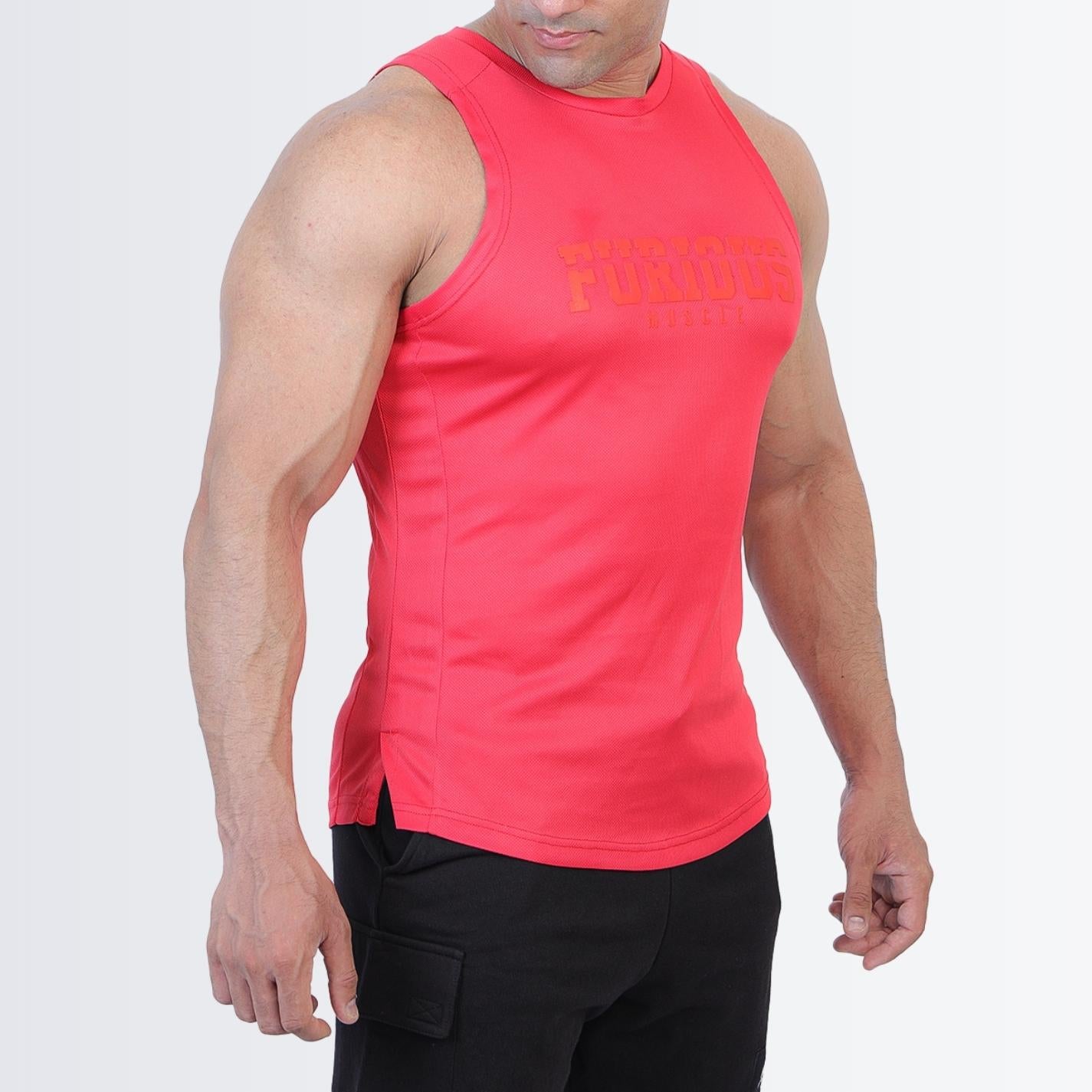 Action Mesh Baller Red Tanktop