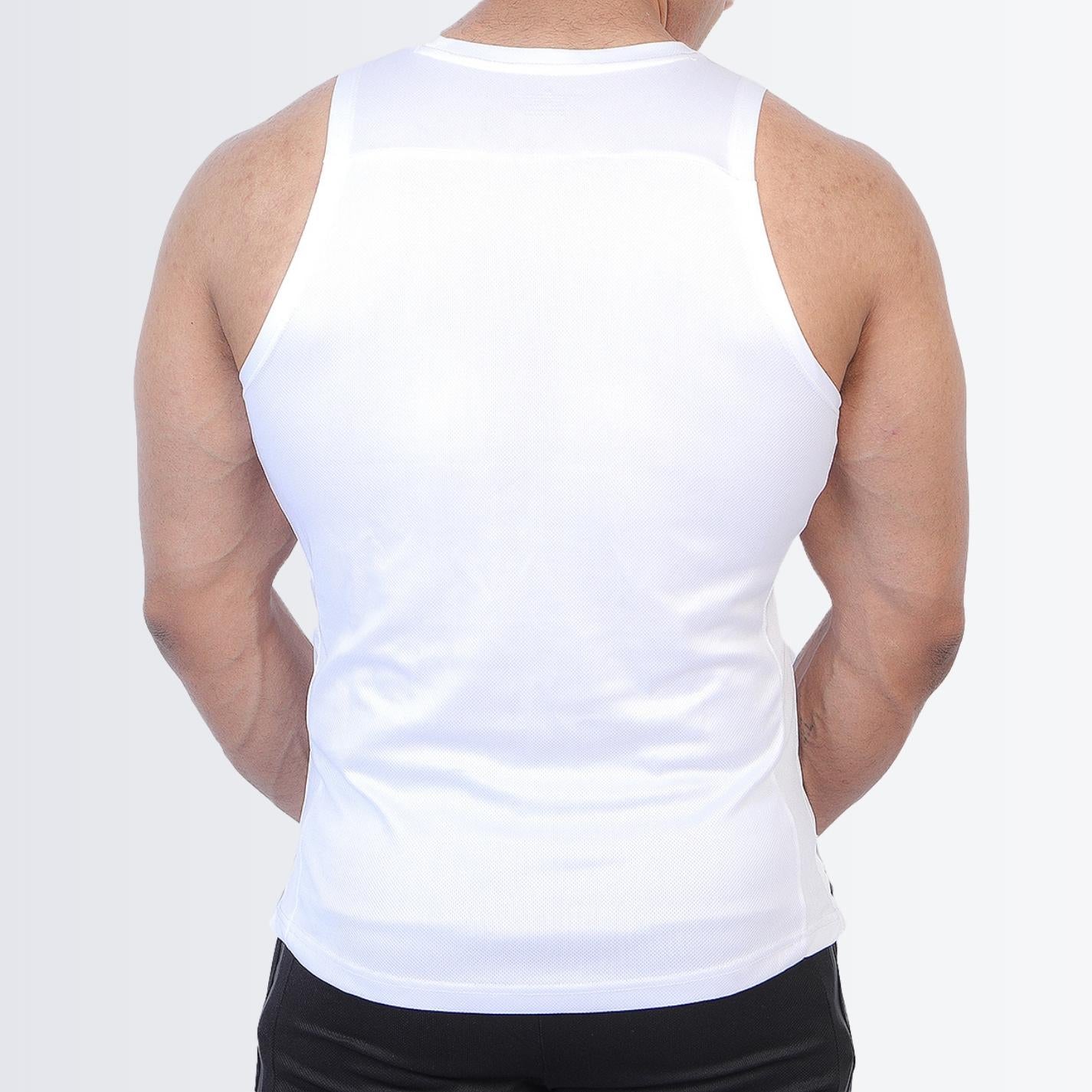 Action Mesh Baller White Tanktop