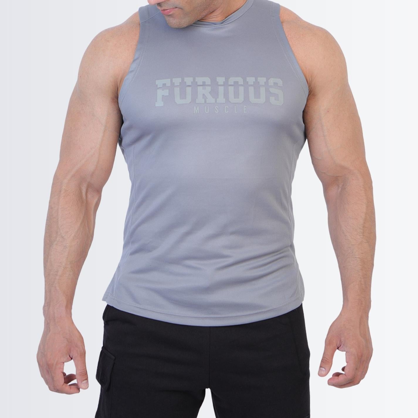 Action Mesh Baller Grey Tanktop