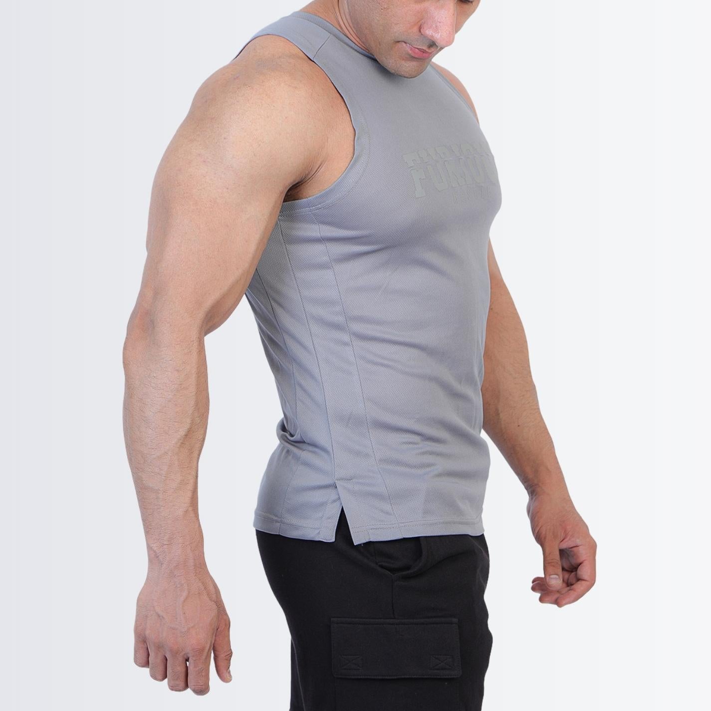 Action Mesh Baller Grey Tanktop