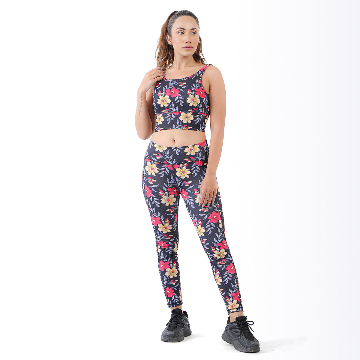 Enhance Floral Sports Bra & Leggings