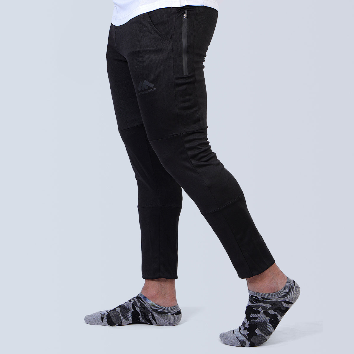 Action Mesh Track Black Pant