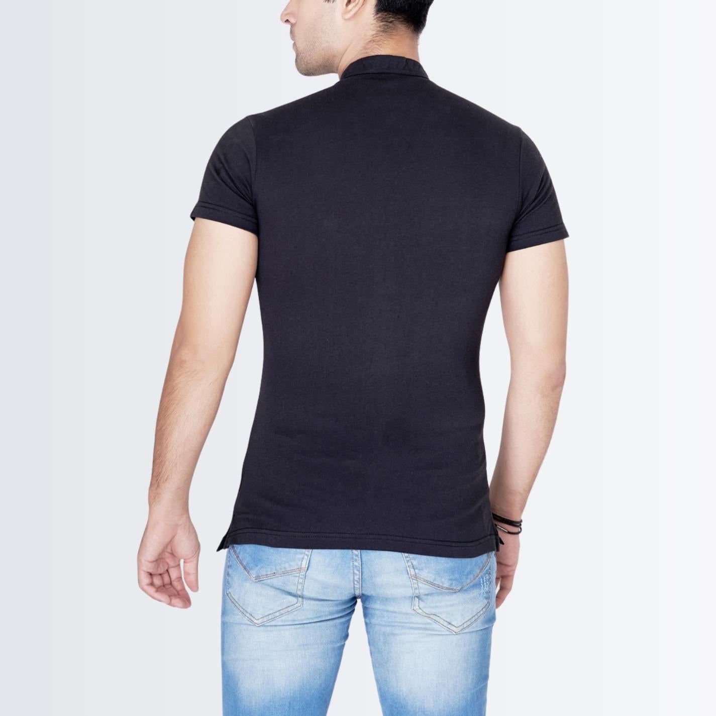 Button Down Black Slimfit Shirt