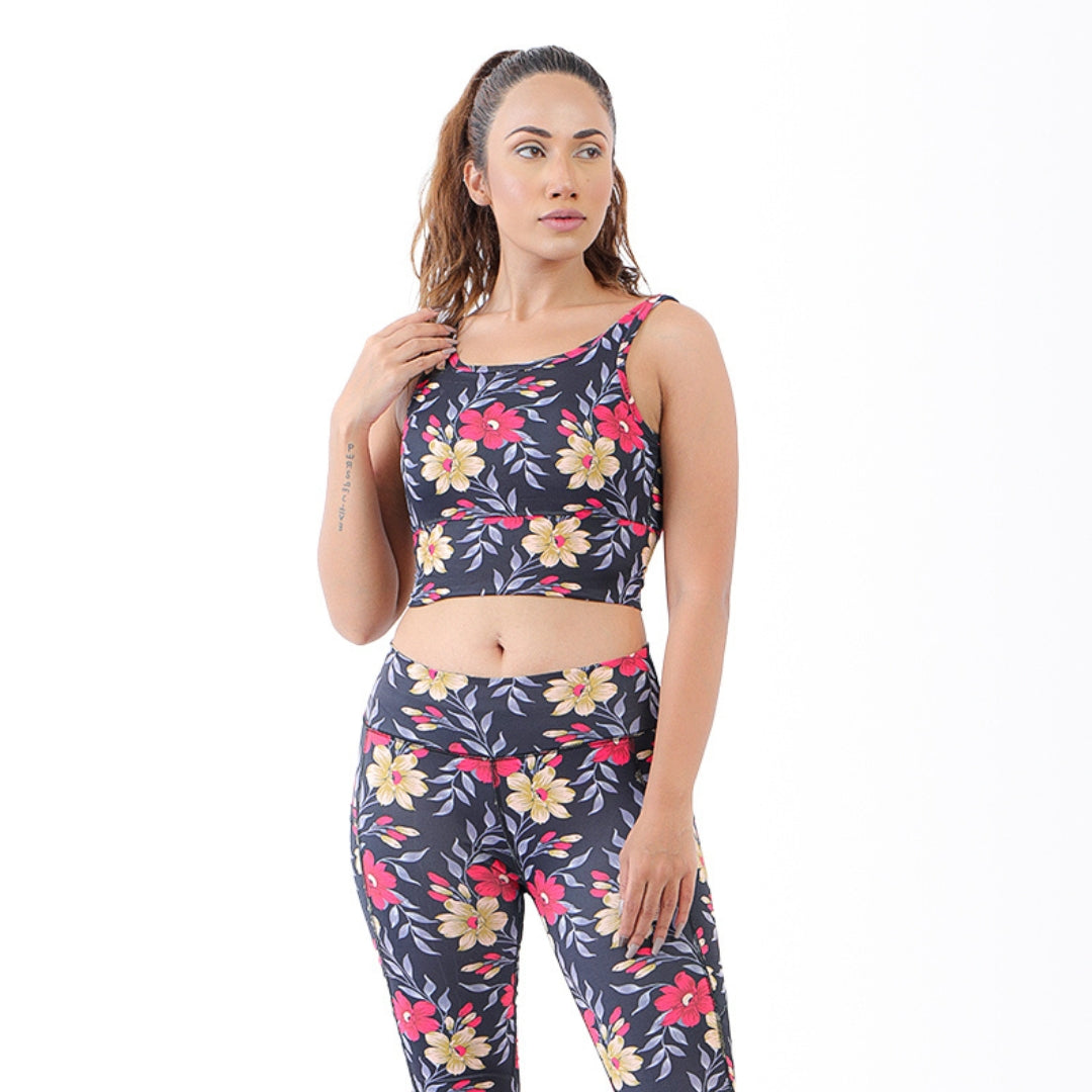 ENHANCE FLORAL SPORTS BRA