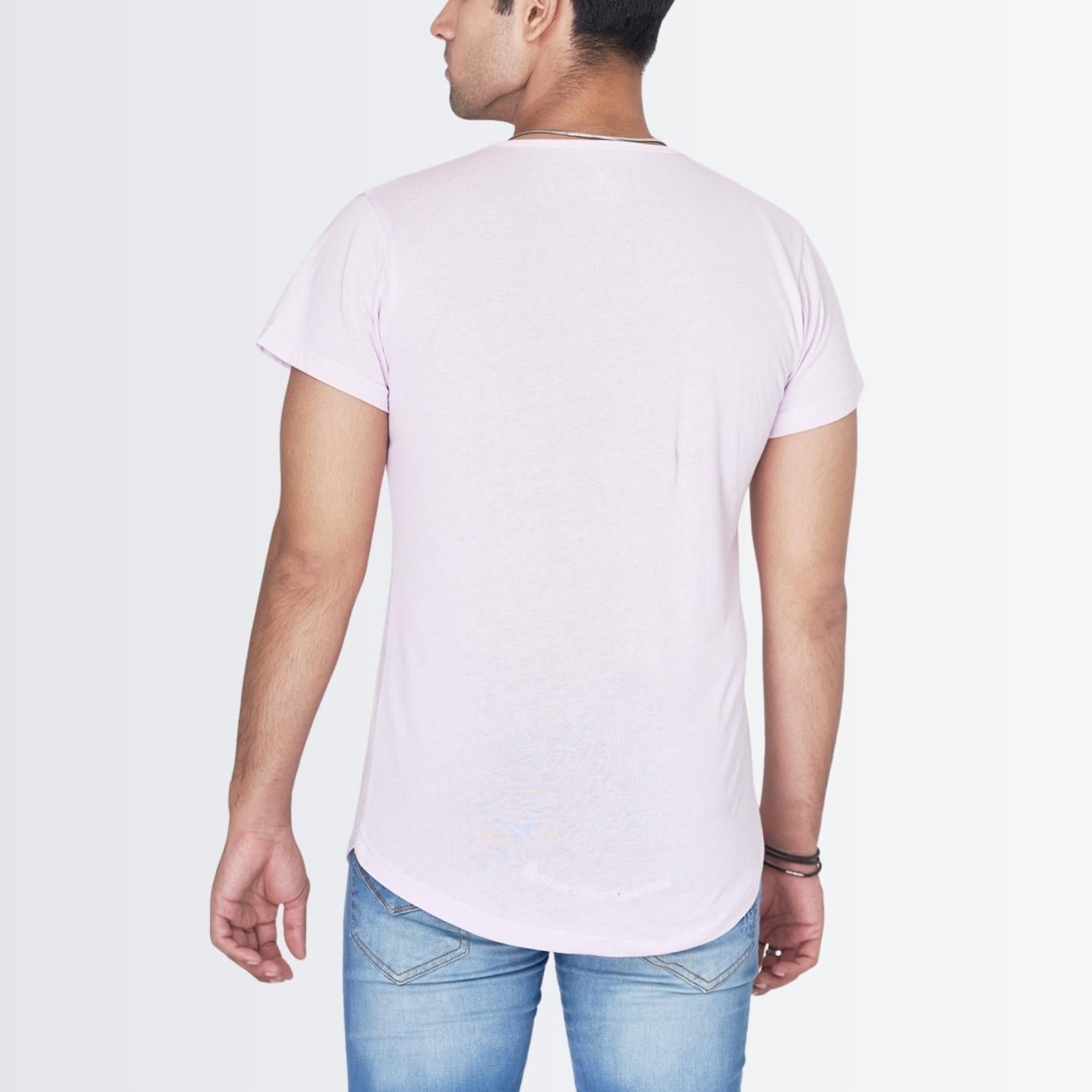 V Neck Pink T-shirt