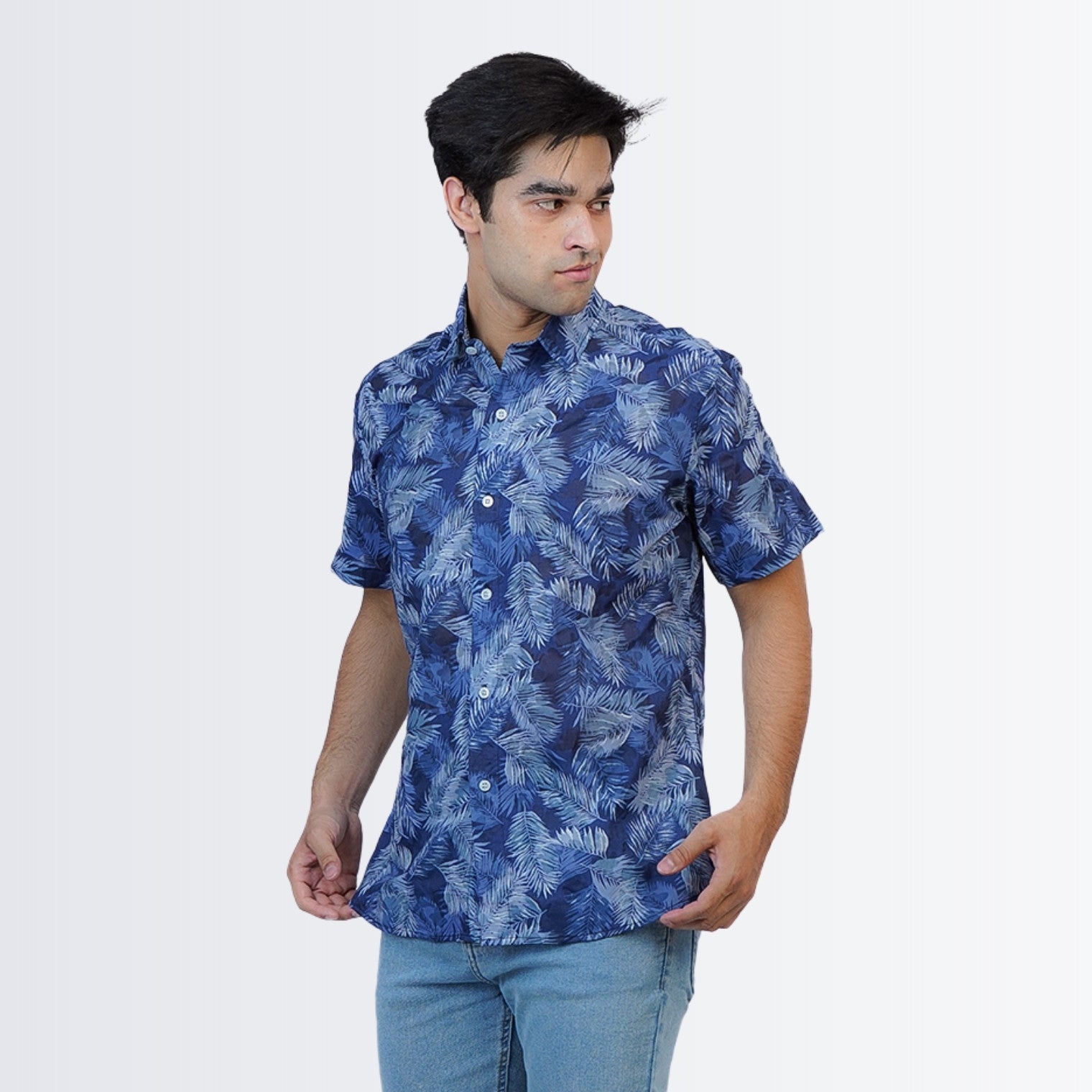 Blue leaves Printed Shirt