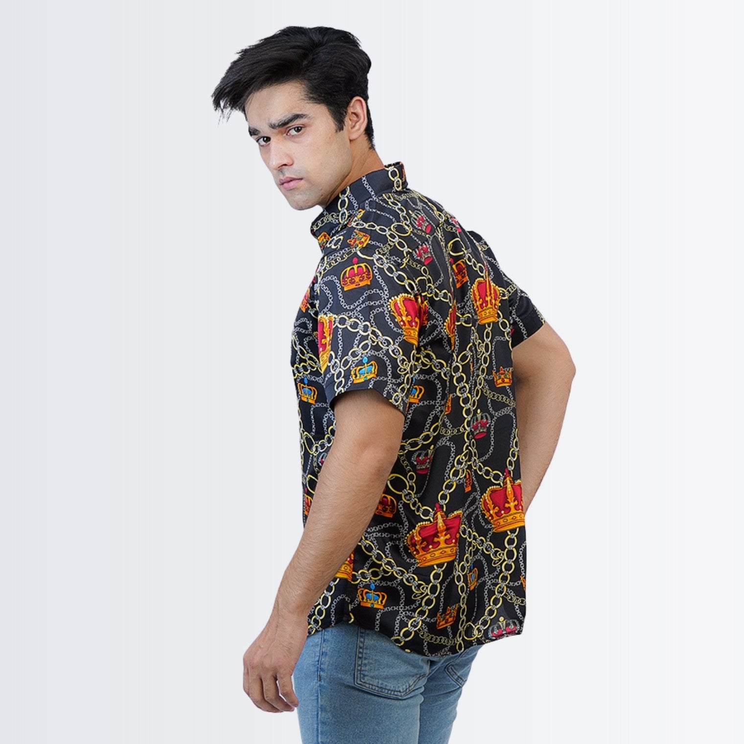 Black Abstract Printed Shirt