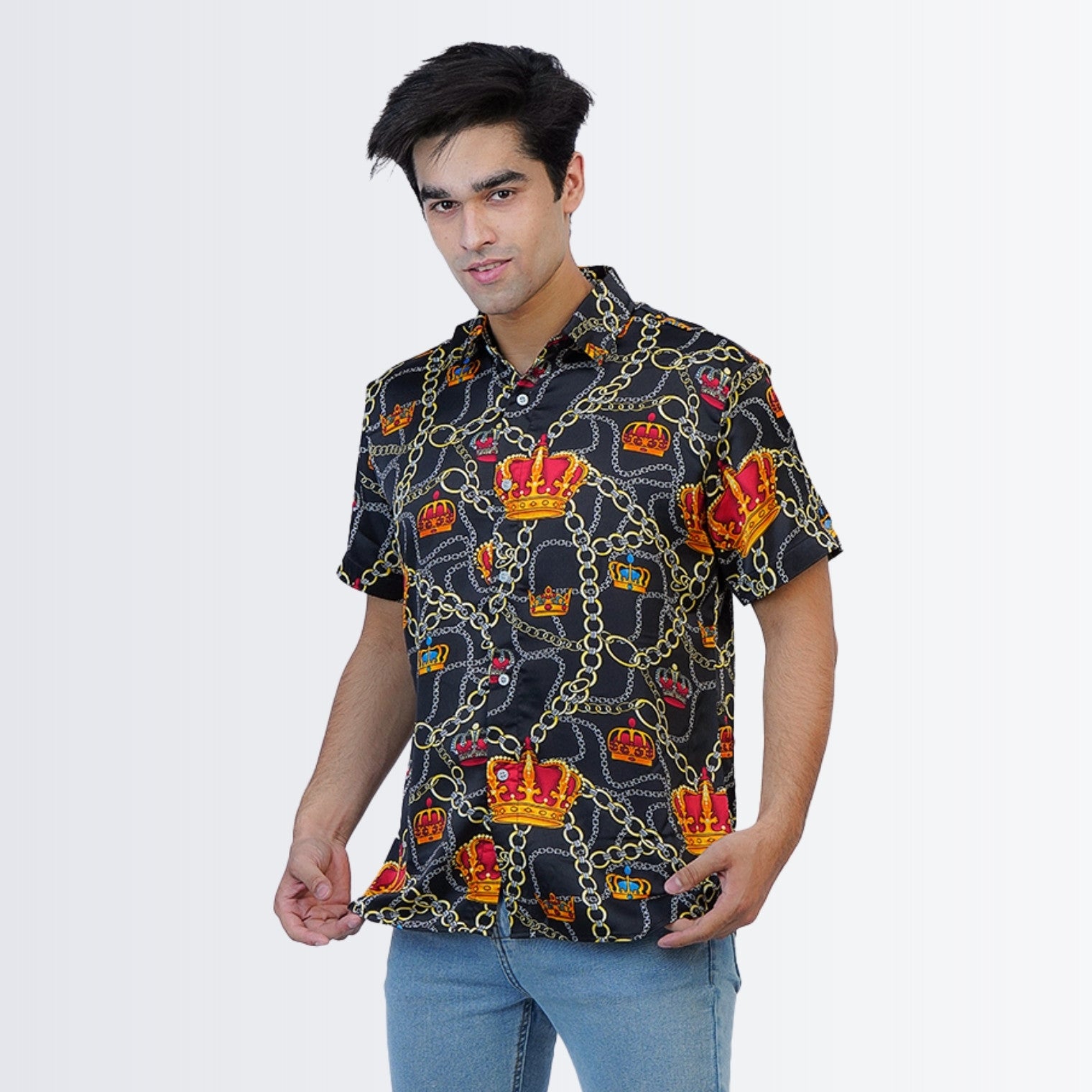 Black Abstract Printed Shirt