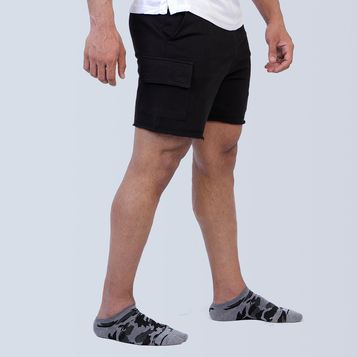 Action Track Black Gym Short