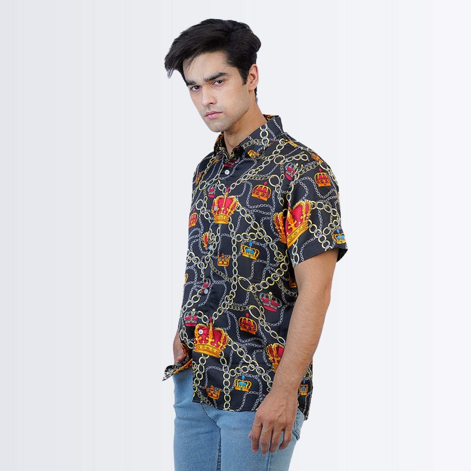 Black Abstract Printed Shirt